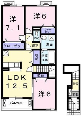 グリームヒル２番館の物件間取画像